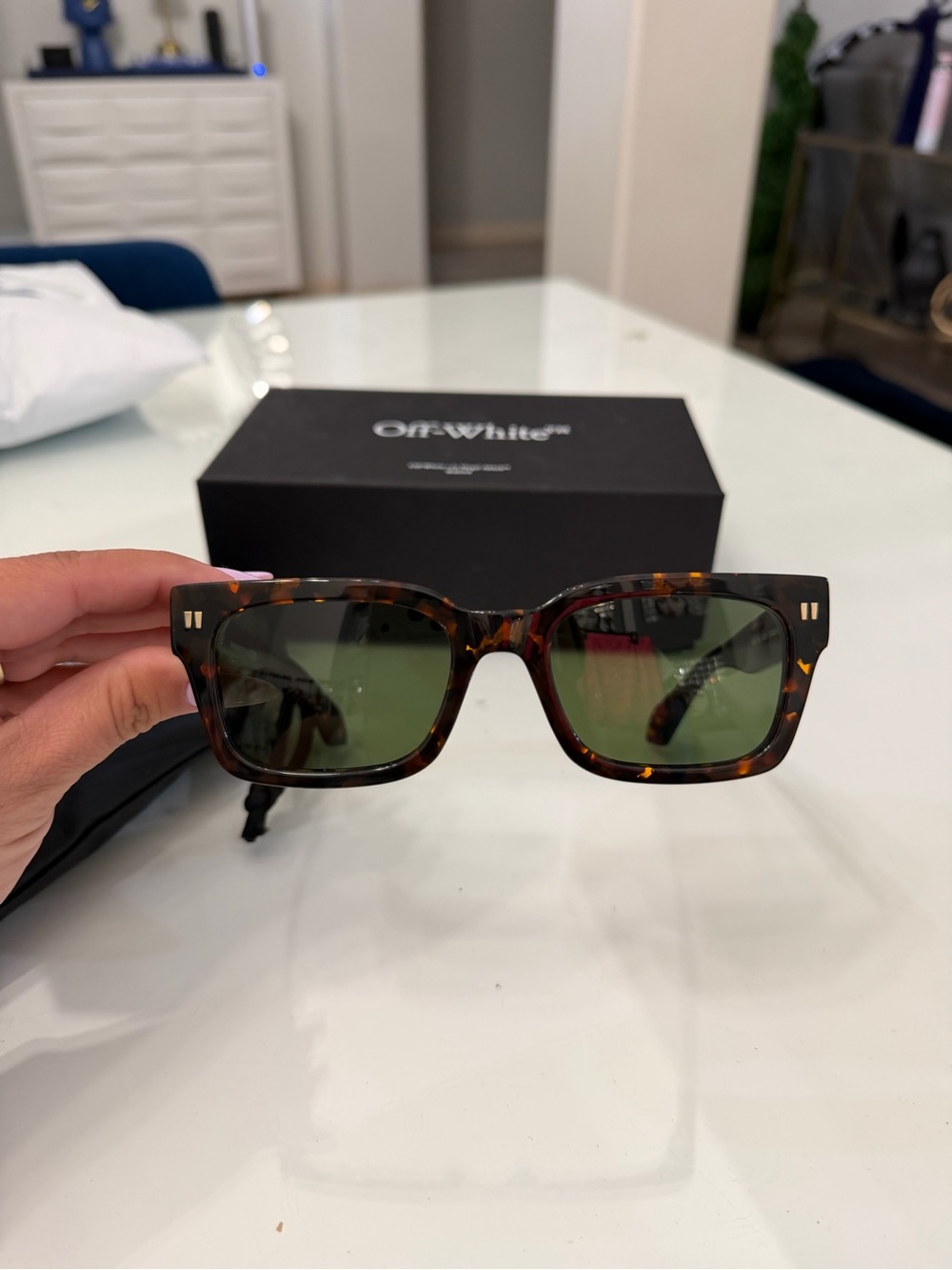 Off-White Unisex Midland Havana tortoiseshell Sunglasses